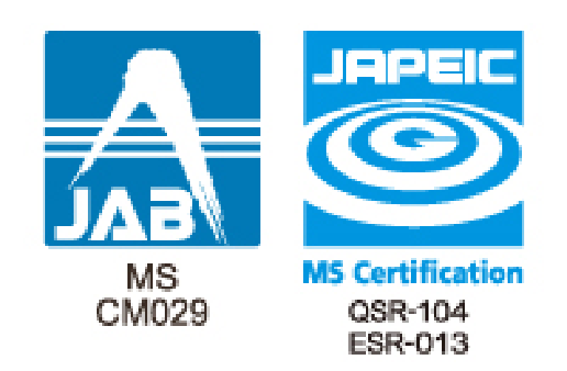 JAB MS CM029・JAPEIC MS Certification QSR-104 ESR-013