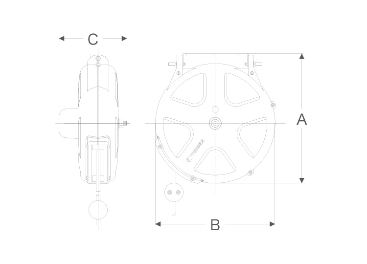 有名な ぱーそなるたのめーる三協リール エアーホースリール 内径８ｍｍ×１５ｍ ＳＨＲ−３５Ｚ １台 メーカー直送